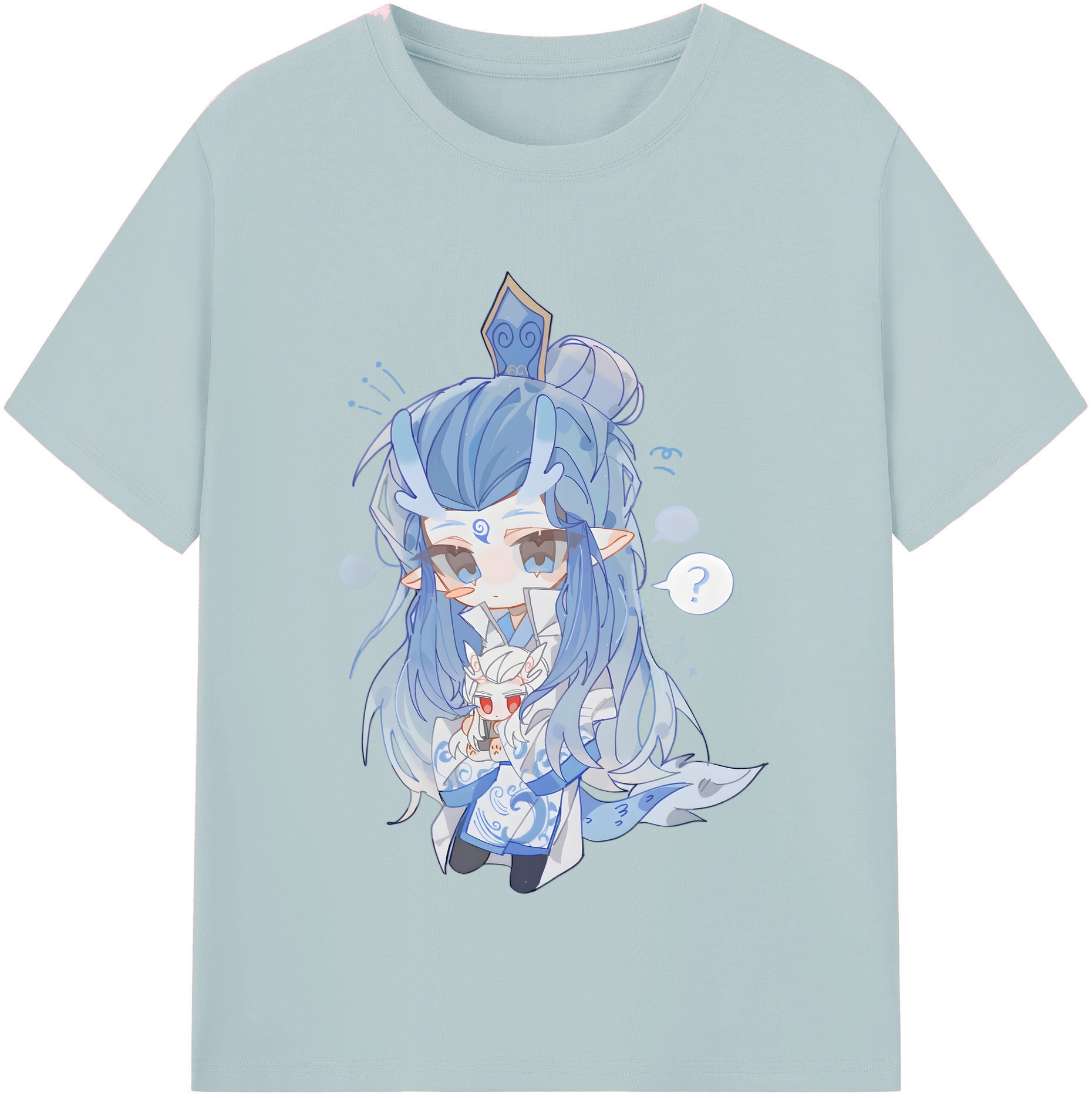（画像用） Ne Zha 2 ナタ 魔童の大暴れ 綿100％半袖Tシャツ（フロントプリント）